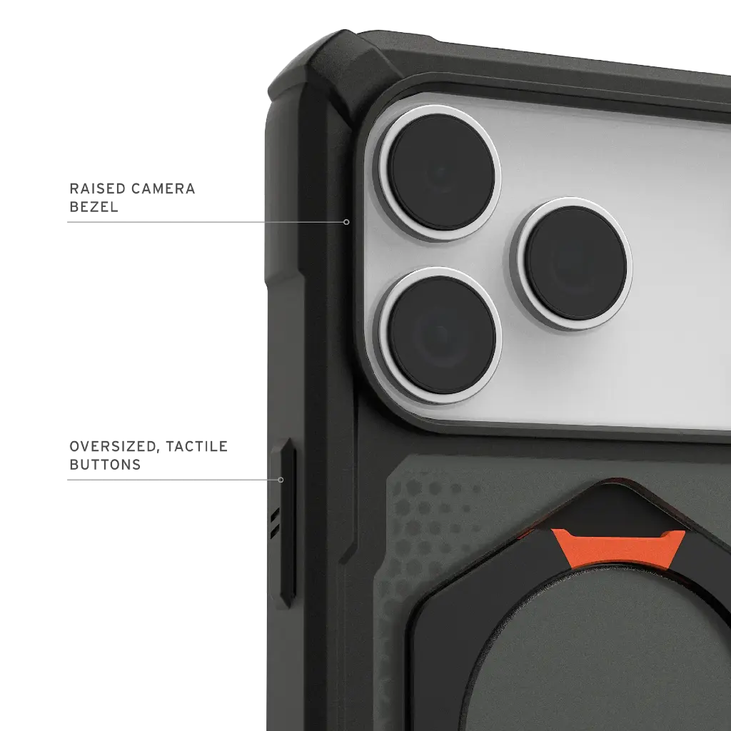 UAG Plasma XTE Magsafe Case for iPhone 17 Pro (Black/Pop Orange)