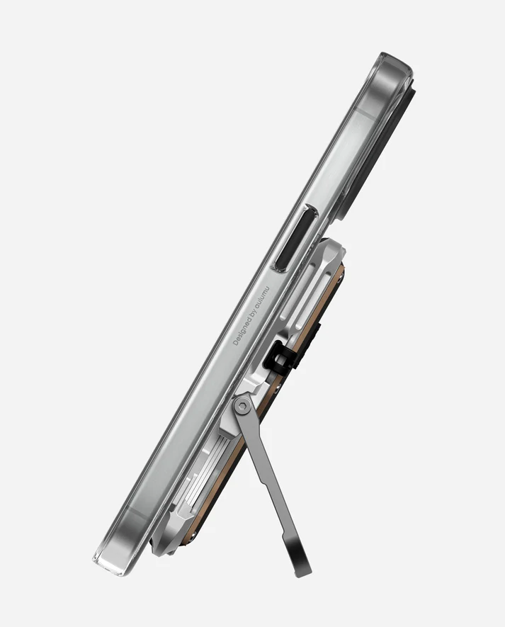 AULUMU G03 Multi-Tool Magnetic Metal Wallet Leather Cover (Brown)