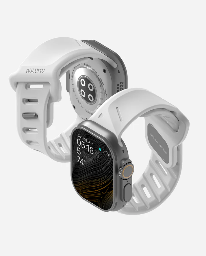 AULUMU A02 Offbeat Sport Band for Apple Watch Series (White)