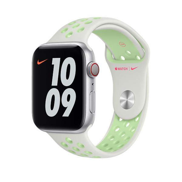 Apple Watch Nike Sport Band-Regular 44mm (Spruce Aura/Vapor Green)