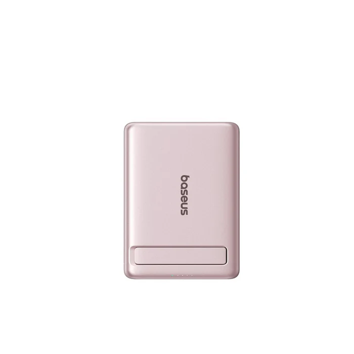 Baseus PicoGo AM31 Qi2 Ultra-Mini Magnetic Power Bank with Kickstand 5000mAh 20W (Nebula Pink)