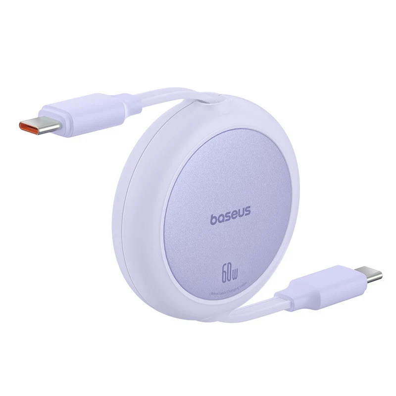 Baseus Free2Pull Mini Cable USB-C to USB-C 60W 1m (Nebula Purple)