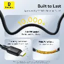 Baseus Silky One-for-Three Fast Charging Cable USB-C to M+L+C 100W 1.5m (Cosmic Black)