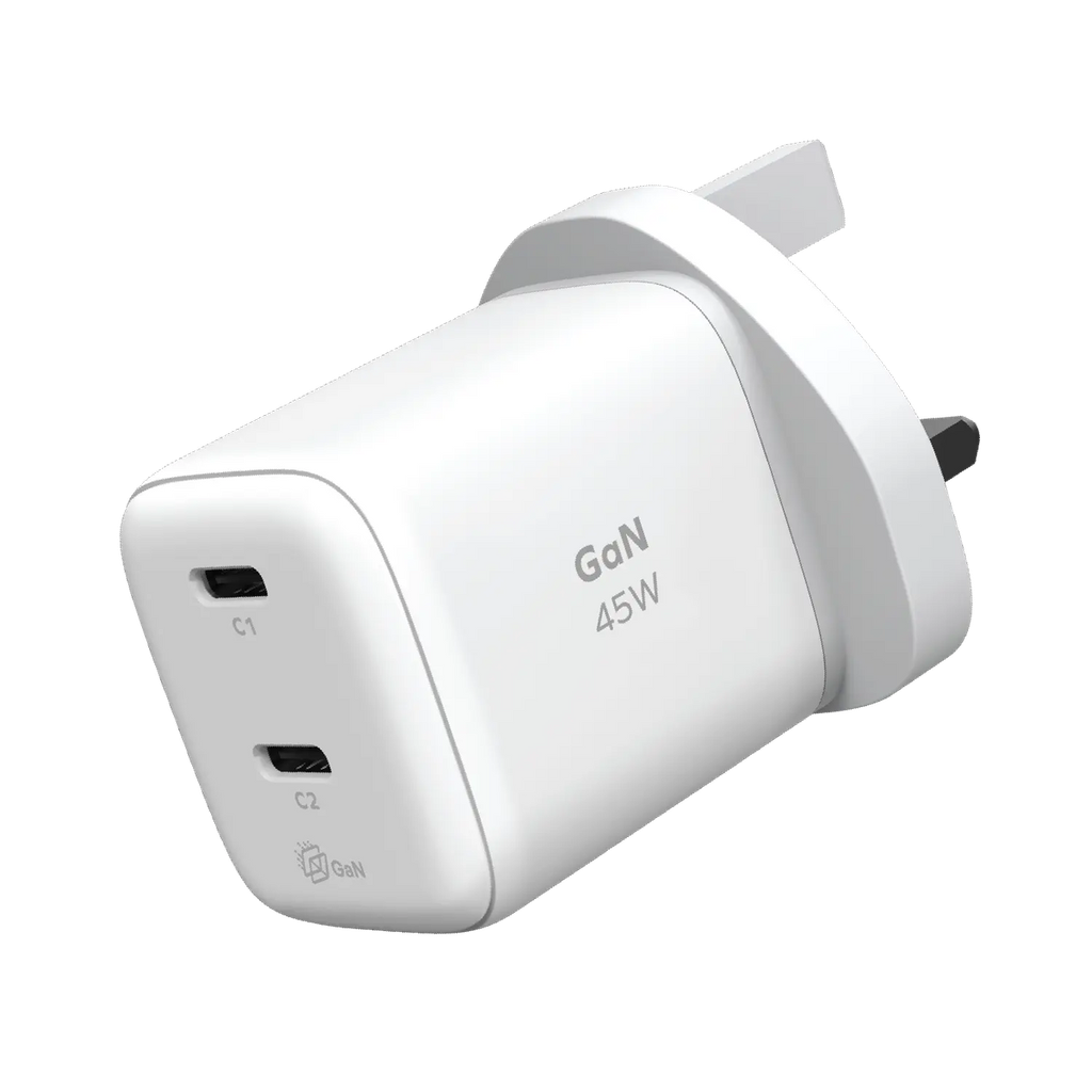 Momax 1-CHARGE 45W 2-Port GaN Charger (White)