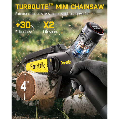 Fanttik W10 APEX Mini Chainsaw (Black)