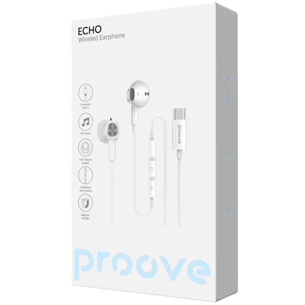 Proove Scape C3 Wired Earphones Type-C (White)