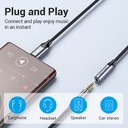 Vention USB-C to 3.5MM Earphone Jack with DAC Adapter 0.1M (Black)