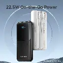 Vention Power Bank 10000mAh with Built-in USB-C and Lightning Cables (Black)