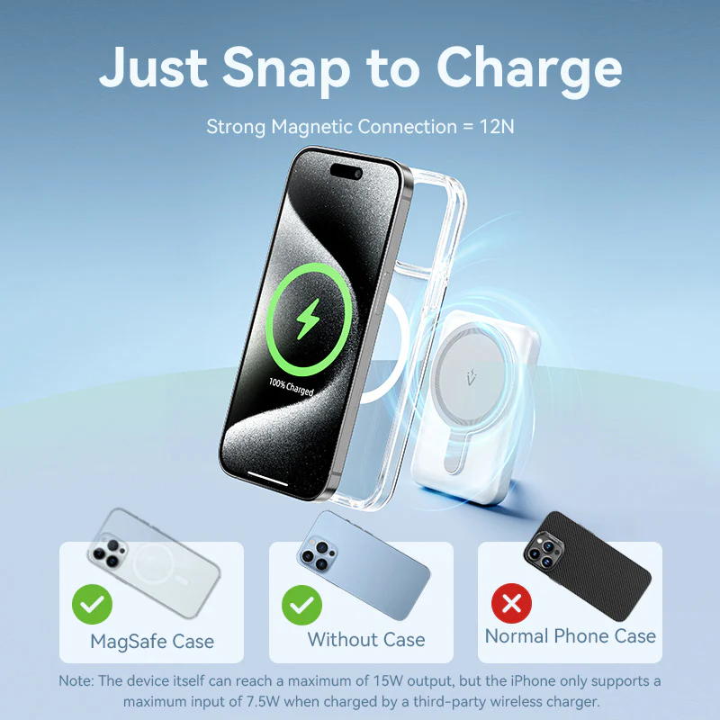 Vention Power Bank MagSafe Type C-C 5000mAh (White)