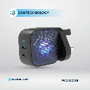 Powerology Gan |Dual-USB-C  Wall Charger (Black)