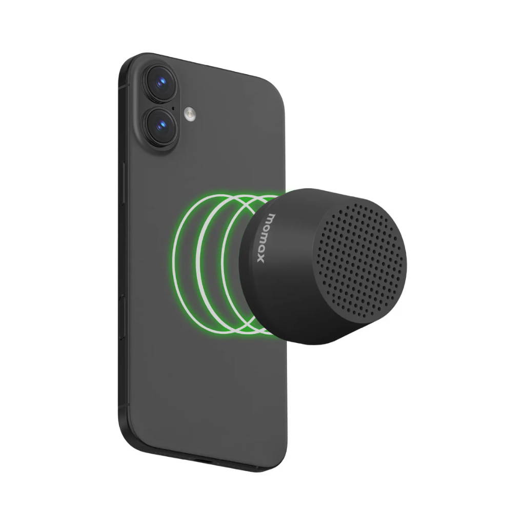 Momax 1-VIBE GO LITE Magnetic Wireless Speaker (Black)