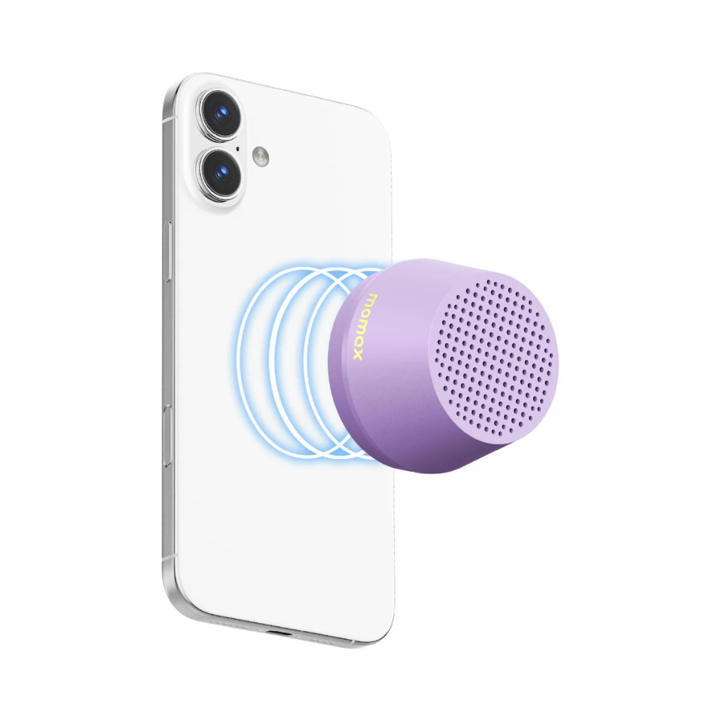 Momax 1-VIBE GO LITE Magnetic Wireless Speaker (Purple)