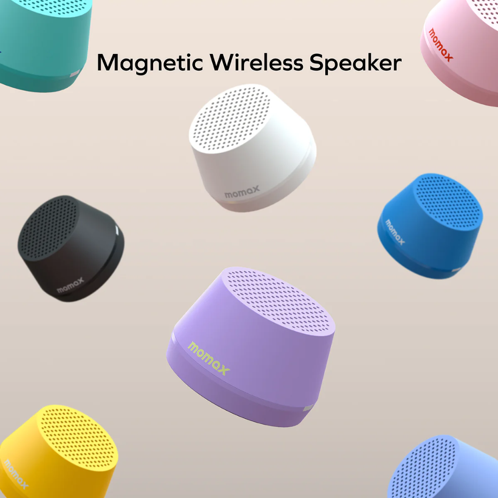 Momax 1-VIBE GO LITE Magnetic Wireless Speaker (Blue)