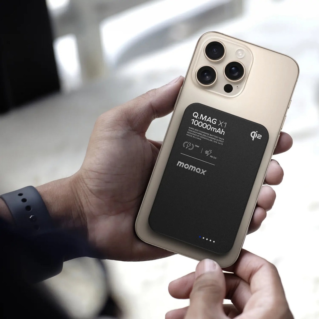 MomaxQ.Mag X1 Qi2 Magnetic Wireless Battery Pack 10000mAh - Gen 2 (Black) 