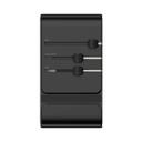 Momax 1-World2 45W 5-Port Dual AC Travel Adaptor (Black)