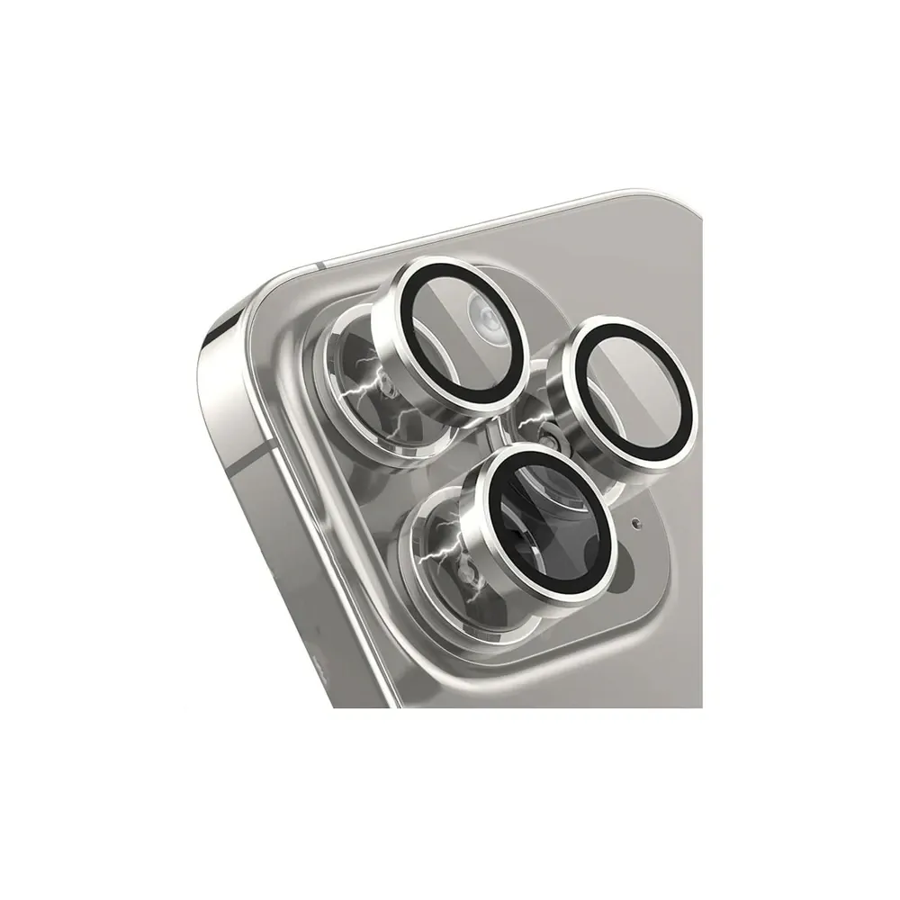 Liberty Guard Camera Lens for iPhone 16 Pro/16 Pro Max (Silver Titanium)