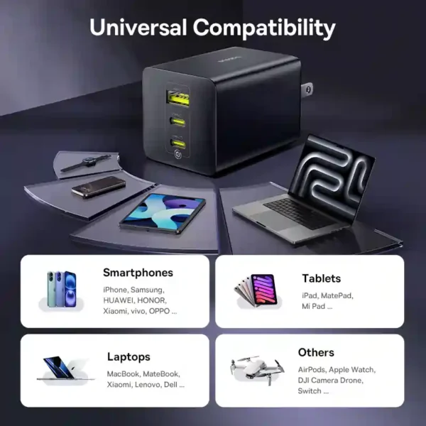 Baseus EnerFill FE11 Fast Charger 2C+U 100W - Cosmic Black