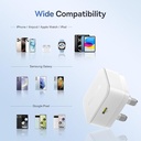 Baseus Palm Fast Charger 1C 30W - Moon White (with Baseus Cable USB-C to USB-C 60W)