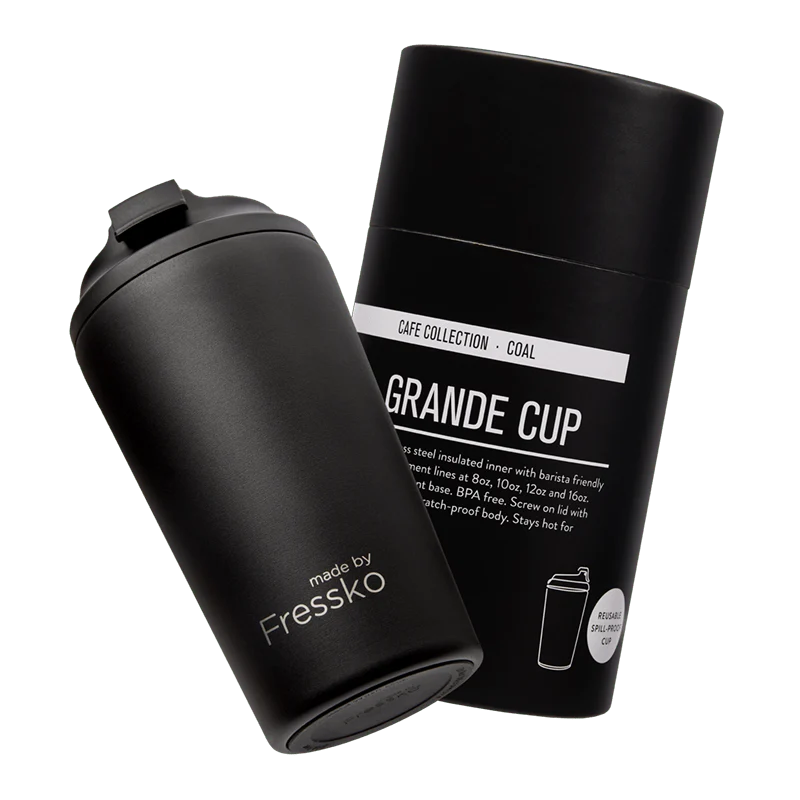 Fressko Grande 475ml / 16oz Cup - Stainless Steel - Coal