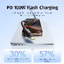 Baseus PicoGo Magnetic Liquid Silicone Fast Charging Cable USB-C to USB-C 240W 1m - Cosmic Black