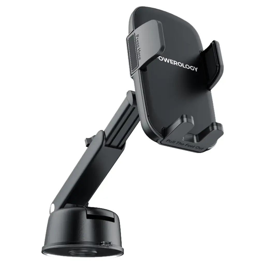 RFD Powerology Raven Auto-Clamping Car Phone Mount and Type-C Retractable Car Charger
