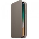 Apple Leather Folio for iPhone X Taupe