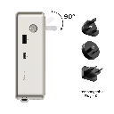 Momax 1-PAC⁺10000mAh 3 in 1 Hybrid GaN Battery Pack with Build-in retractable Cable (Black)