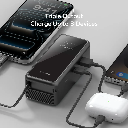 Momax 1-PAC⁺10000mAh 3 in 1 Hybrid GaN Battery Pack with Build-in retractable Cable (Black)