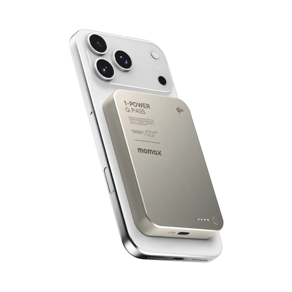 Momax Q.Mag X1 Qi2 Magnetic Wireless Battery Pack 10000mAh - Gen 2 (Titanium)