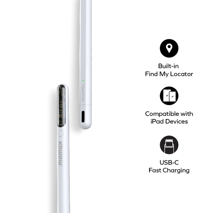 Momax 1-Folio Flow Find My Active Stylus Pen (White)