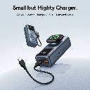 Vention Mini 10000mAh Power Bank (USB-C + USB-A) with Built-in USB-C Cable & Apple Watch Charging 22.5W (Gray)