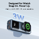 Vention Mini 10000mAh Power Bank (USB-C + USB-A) with Built-in USB-C Cable & Apple Watch Charging 22.5W (Gray)