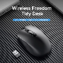 Vention 3-Button Wireless Computer Mouse with USB Receiver (Black)