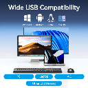 Vention 3-Button Wireless Computer Mouse with USB Receiver (Black)