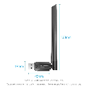 Vention AC650 USB Wi-Fi Dual Band Adapter (Black)