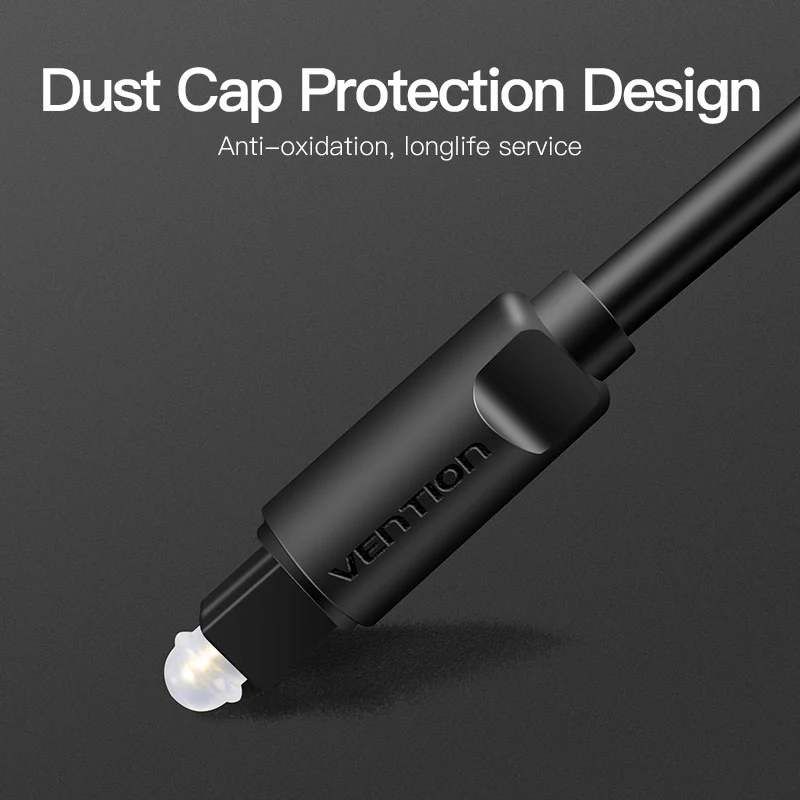 Vention Optical Fiber Audio Cable 1.5M (Black)