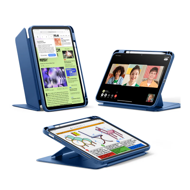 ESR Flip Hybrid Case Pencil Holder iPad 11 / 10.9 inch 11th Gen(A16)/10th Gen (Blue)