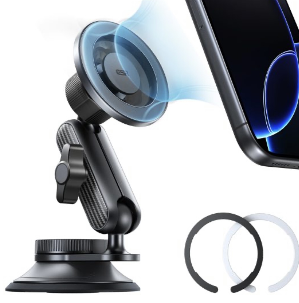 ESR OmniLock Dash/Widshield/Screen Magsafe Car Mount (Black Carbon Fiber)