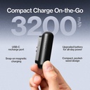 Statik Snap-N-Charge Power Bank Universal USB-C, Lightning & Micro USB Magnetic Tips V3 3200mAh (Black)
