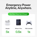 Statik Snap-N-Charge Power Bank Universal USB-C, Lightning & Micro USB Magnetic Tips V3 3200mAh (Orange)