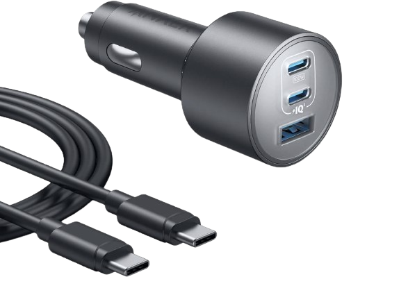 Anker Car Charger 167.5W, 3 Ports Cable Bundle (Gray)  