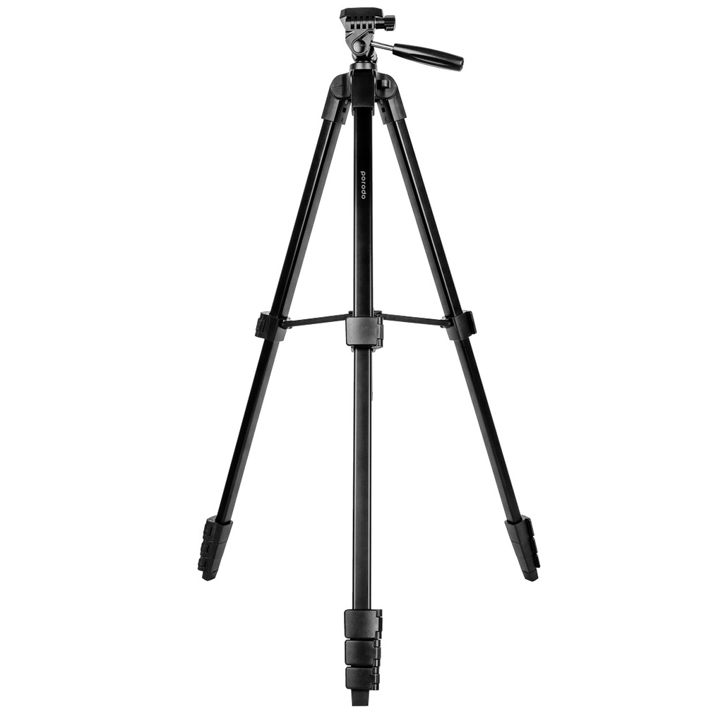 Porodo Professional Gimbal Tripod 171Cm Height (Black)