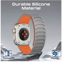 Promate Magnetic Silicone Strap with Metal Loop  For Apple Watch 44/49mm (Grey)