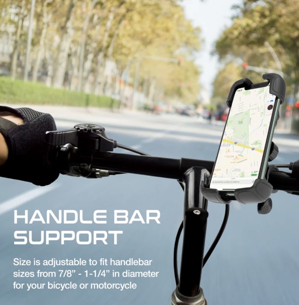 Promate Quick-Clamp SecureMount Bike Mount for Smartphones (Black)