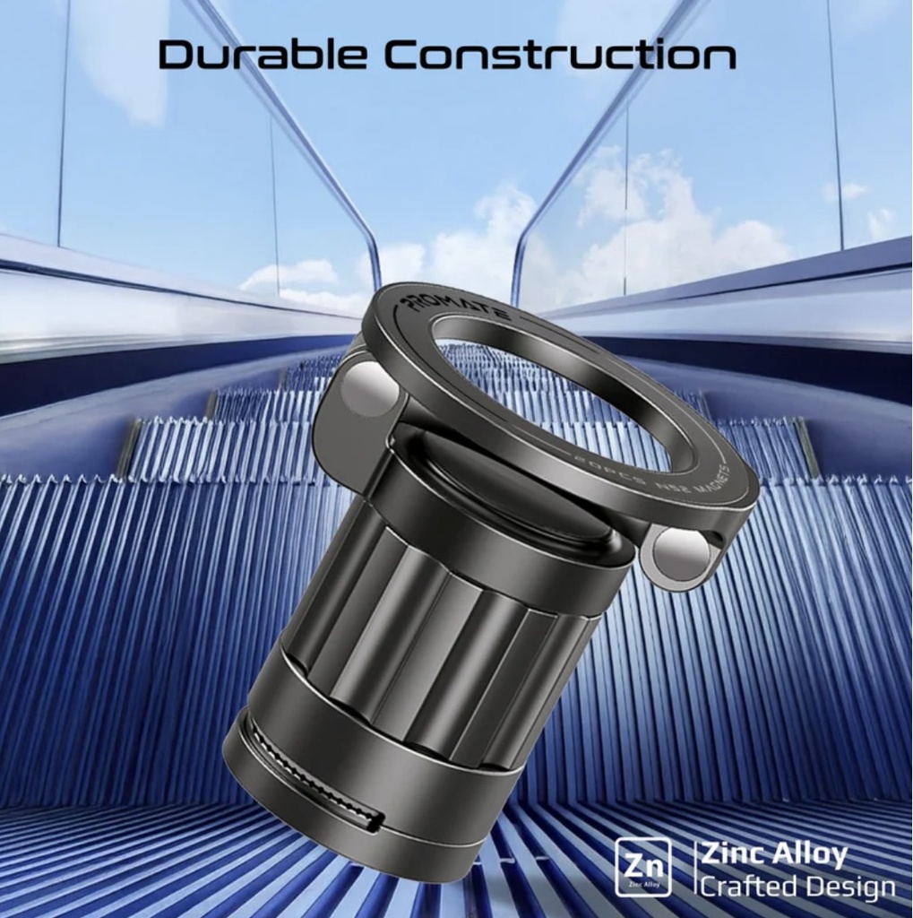 Promate 360° Rotating Magnetic Smartphone Grip-On Mount (Black)