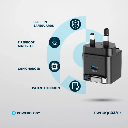 Powerology 35W Dual Port | Retractable GaN Charger (Black)