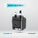 Powerology 35W Dual Port | Retractable GaN Charger (Black)