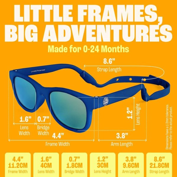 Baby Sunnies Sunglasses 0-24 month (Navy Blue)