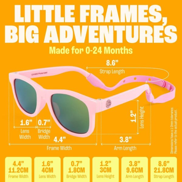 Baby Sunnies Sunglasses 0-24 month (Barbie Pink)
