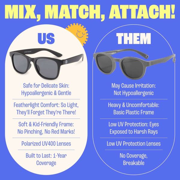 Baby Sunnies Sunglasses 3-8 y/o (Black)